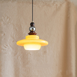 Middelalderlig stil Glas Beige spisestue pendel lys