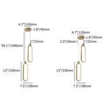 2-Lys cirkel pendel guld messing charmerende hængende lys