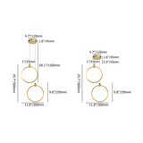 2-Lys cirkel pendel guld messing charmerende hængende lys