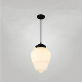 Vintage hvid mælkeglas geometrisk krukke pendel