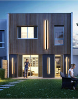 Stribet foret væglampe