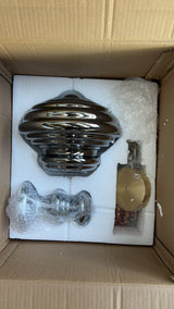 Moderne pendel med stjernehimmel i gråt glas