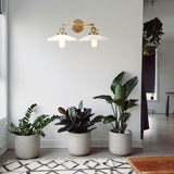 Antik keramisk lampe med dobbelt hoved