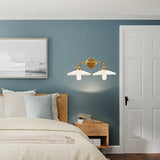 Antik keramisk lampe med dobbelt hoved