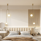 Moderne pendel Glas Globe 2-Light U-formet til stue og soveværelse