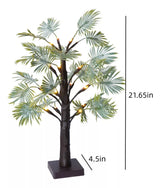 LED-julelys med palmeblade