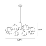 Kreative bomuldsbolde i træ Lysekrone i stuen