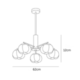 Kreative bomuldsbolde i træ Lysekrone i stuen