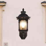 Udendørs væglampe i antikt glas