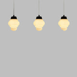 Vintage hvid mælkeglas geometrisk krukke pendel