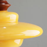 Middelalderlig stil Glas Beige spisestue pendel lys