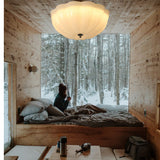 Loftslampe med opal skal