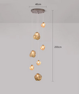 Moderne lysekrone til trapper