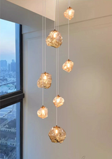 Moderne lysekrone til trapper