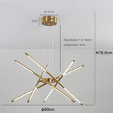 Lysekrone med gyldent net
