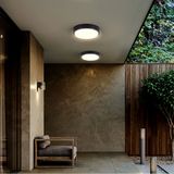 Enkel udendørs vandtæt aluminium rund LED indbygget loftslampe