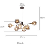 Lysekrone i glas i nordisk stil