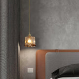 Vintage pendel i brunt glas