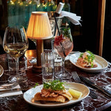 LED Trådløs Silke Metal Bordlampe