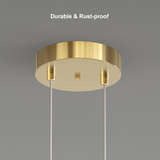 2-Lys cirkel pendel guld messing charmerende hængende lys