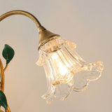 Ny fransk blomsterbordlampe