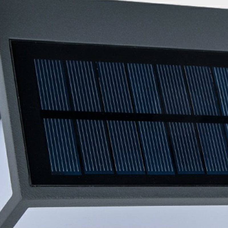 Moderne rektangulær akrylsensor solcelledrevet IP65 vandtæt udendørs væglampe